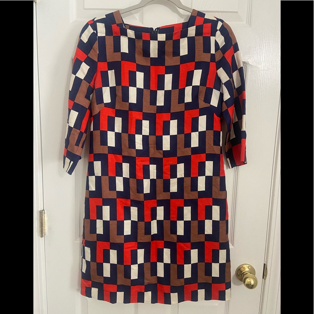 Vintage Original Milly of New York geoshift pattern dress